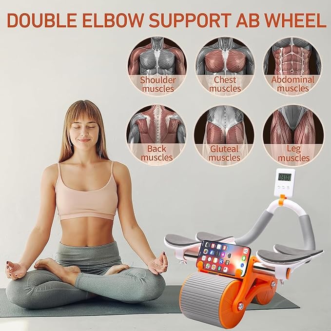 Auto Rebound Abs Wheel With Elbow Support